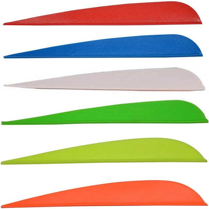 ISPORT 2.5'' 3" 4'' 5'' Archery Vanes Fletches Plastic DIY Arrow Fletching 50pcs 100pcs 3 Color Mixed Random - 3''.