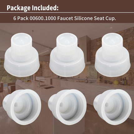 6 Pack 00600.1000 Faucet Silicone Rubber Seat Cup, Fit for Bunn Beverage Equipment (6) -.