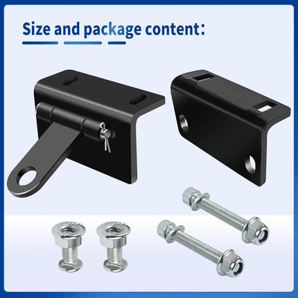 Universal Snowmobile Bumper Hitch Tongue Type Tow Carrier Compatible with Ski Doo Polaris REV Arctic Cat Yamaha and More, Adjustable Heavy-Duty Steel Sled Trailer Towing Hook -.