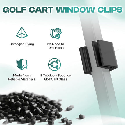 Universal Golf Cart Windshield Retaining Clips EZGO CLUB CAR YAMAHA,Set of 2 -.