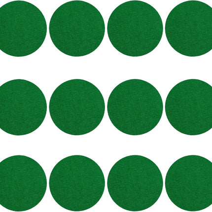 12 Pack Self Adhesive Air Hockey Mallet Felt Pads, Green, 94mm (green-12 Pack).