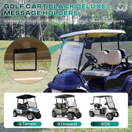 Golf Cart Black Deluxe Message Holder for Club Car Cart, OEM 101808302 2 PCS -.