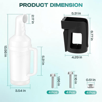 Universal Divot Filler Sand Bottle with Rattle Proof Holder Suitable for Yamaha, EZGO and Club Car Golf Cart 2 pcs -.