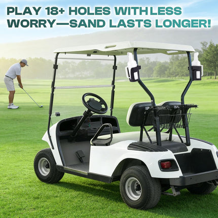 Universal Divot Filler Sand Bottle with Rattle Proof Holder Suitable for Yamaha, EZGO and Club Car Golf Cart 2 pcs -.