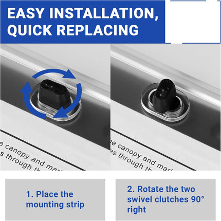 Golf Cart Transparent Hinged Message Holder Mounting Strip for Club Car Models OEM 101904801 -.