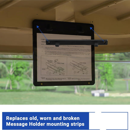 Golf Cart Transparent Hinged Message Holder Mounting Strip for Club Car Models OEM 101904801 -.