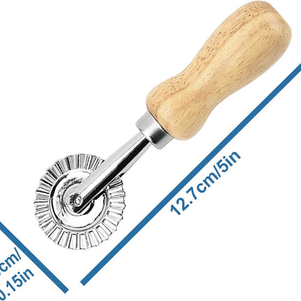 Pastry Wheel, Dough Ravioli Crimper, Pizza Cutter, Dumplings Lasagna Pierogi Cutter for Home Kitchen, 1.3" 1 PC - Piece.