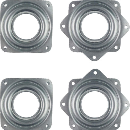 4 Pack 2.8 Inches Lazy Susan Turntable, 5/16 InchesThick & 100 LB Capacity,Silver.