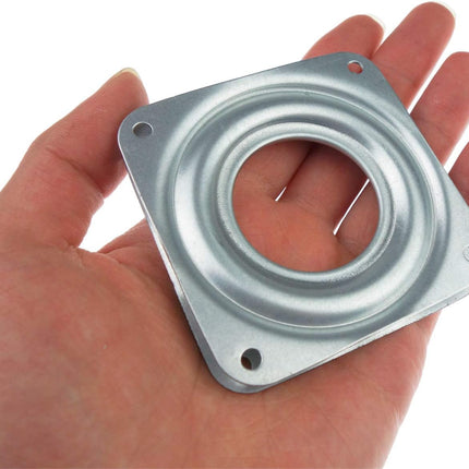 4 Pack 2.8 Inches Lazy Susan Turntable, 5/16 InchesThick & 100 LB Capacity,Silver.