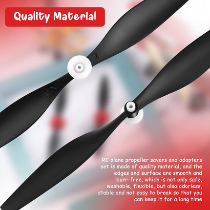 6 Sets Spare Rc Plane Propellers Airplane Carbon Fiber Nose Cone Compatible with Tr-p51 4 Channel Remote Control Propeller Savers and Adapter -.