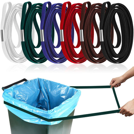 6 Pieces Trash Can Rubber Bands, Suitable for 60-98 Gallon Cans,Perimeter from 102 Inches to 150 Large Multi-functional Bands Kitchen Camping,6 Colors(Flat) -.