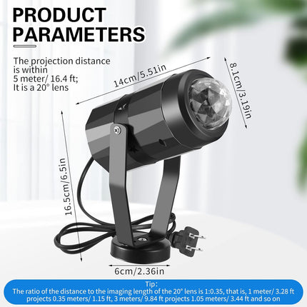 6 Pcs Water Effect Projector Light Winter LED Ocean Wave Night Rotating Room 360 Degree Lamp Lighting for Bedroom Under Sea Wedding Party Decoration (Blue) -.