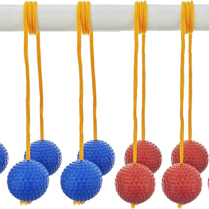 12 Pack Ladder Balls Toss Ball Replacement with Storage Bag for Match (red Blue Orange Green) Red Green.