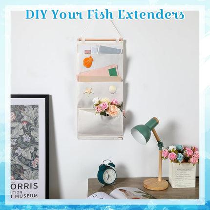 2 Pcs Fish Extenders Cruise Gift Hanger with 3 Pockets 2026 Fe Hanging Cabin Door Organizer Line for Travel Essentials Exchanges and Pixie Dust(White) White -.