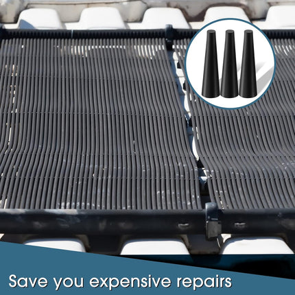 60 Pcs Pool Solar Panels Repair Plugs Heater Kit for Swimming Panels, Black (0.250) - 0.250" Diameter.