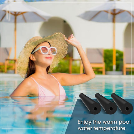 60 Pcs Pool Solar Panels Repair Plugs Heater Kit for Swimming Panels, Black (0.250) - 0.250" Diameter.