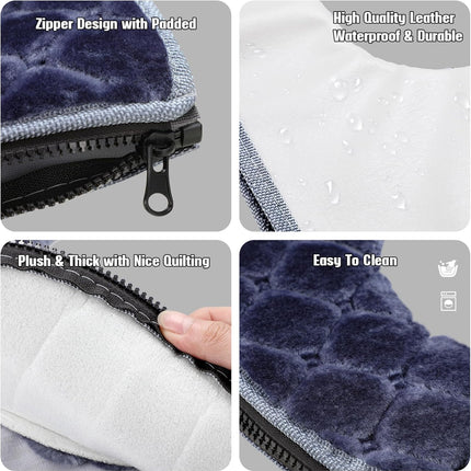 4 Pcs Toilet Seat Covers Pads for Bathroom Comfortable Cushion Cover Soft Thicker Warmer Washable Pad with Zipper Home Reusable(Modern,Gray, Violet, Red, Brown) Gray, Brown Modern.