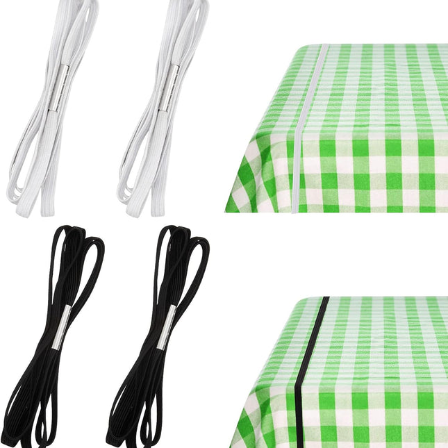 Table Bungees Tablecloth Strap Elastic Adjustable Band Bungee Cord to Hold Down Cloth Cover for Outdoor Picnic Kitchen Camping Wedding Party(4 Pcs,Normal Size) - Normal Size.