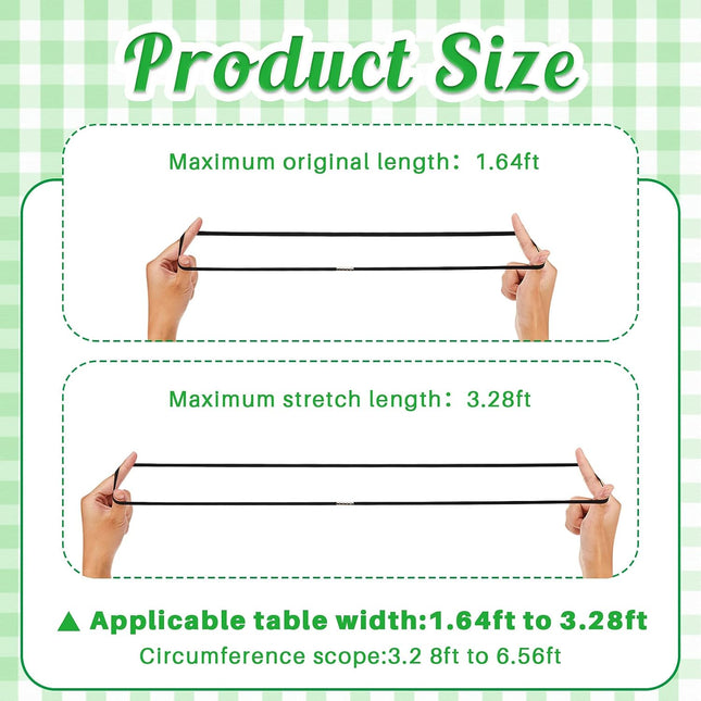 Table Bungees Tablecloth Strap Elastic Adjustable Band Bungee Cord to Hold Down Cloth Cover for Outdoor Picnic Kitchen Camping Wedding Party(4 Pcs,Normal Size) - Normal Size.