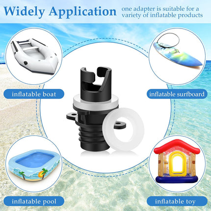 4 Pcs Inflatable Kayak Pump Adapter Compatible with Halkey Roberts Valve Paddle Board Air Hose Replacement Accessories for Boat Bed -.