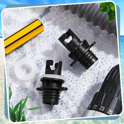 4 Pcs Inflatable Kayak Pump Adapter Compatible with Halkey Roberts Valve Paddle Board Air Hose Replacement Accessories for Boat Bed -.