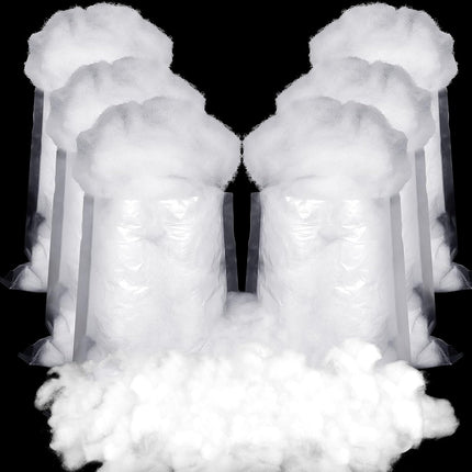Fake Snow Decor Artificial Fluffy Fiber Stuffing White for Tree Covering Home and Party Decorations(480 G) - 480 G.