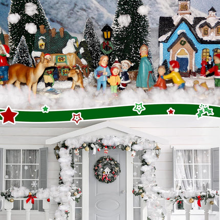 Fake Snow Decor Artificial Fluffy Fiber Stuffing White for Tree Covering Home and Party Decorations(480 G) - 480 G.