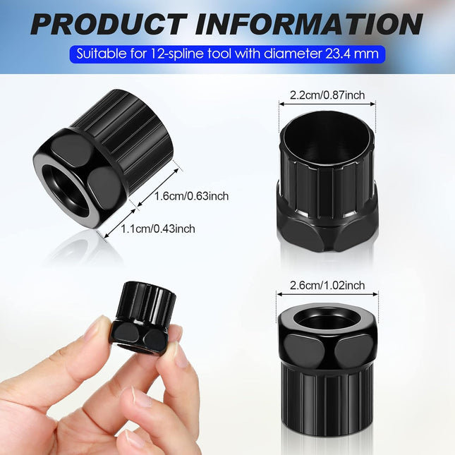 6 Pcs Bike Freewheel Remover Mountain Cassette Removal Tool Black Lockring for Repairing -.