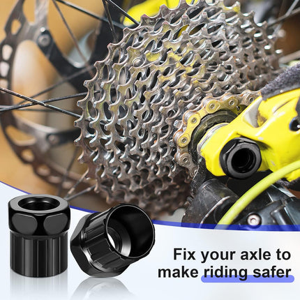 6 Pcs Bike Freewheel Remover Mountain Cassette Removal Tool Black Lockring for Repairing -.