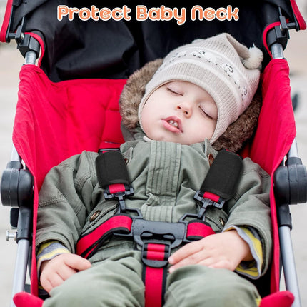 6 Pieces Car Seat Strap Pads Covers for Baby Kids, Carseat Shoulder Pads, Soft Belt Cover Infant Stroller Safety Cushion Boy and Girl, 2.4 x 5.7 Inches(Black) Black -.
