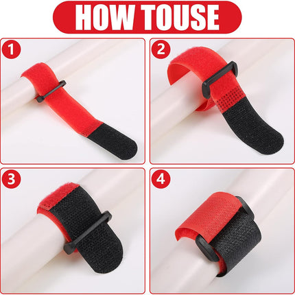 Fishing Rod Straps Ties Pole Belt Holder Strap Multi Color -.