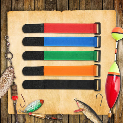 Fishing Rod Straps Ties Pole Belt Holder Strap Multi Color -.