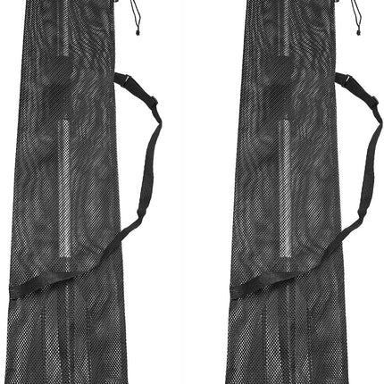 2 Pieces Drawstring Mesh Kayak Paddle Bag With Adjustable Shoulder Strap - Portable Storage for Long Boat Canoe Paddles, Transport.