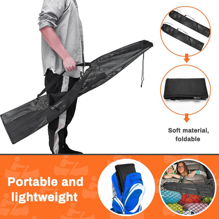 2 Pieces Drawstring Mesh Kayak Paddle Bag With Adjustable Shoulder Strap - Portable Storage for Long Boat Canoe Paddles, Transport.