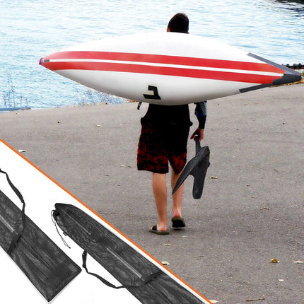 2 Pieces Drawstring Mesh Kayak Paddle Bag With Adjustable Shoulder Strap - Portable Storage for Long Boat Canoe Paddles, Transport.