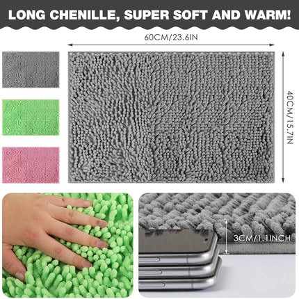 3 Pcs Guinea Pig Bedding Reusable Small Animal Bed Fleece Pee Pad Absorbency Washable Pet Soft Cage Liner for Bunny Hamsters(Pink, Green, Gray) Pink, Gray -.