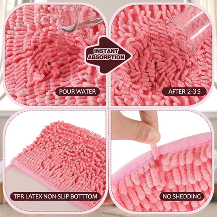 3 Pcs Guinea Pig Bedding Reusable Small Animal Bed Fleece Pee Pad Absorbency Washable Pet Soft Cage Liner for Bunny Hamsters(Pink, Green, Gray) Pink, Gray -.