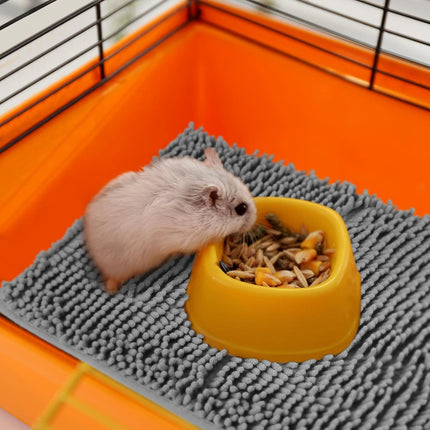 3 Pcs Guinea Pig Bedding Reusable Small Animal Bed Fleece Pee Pad Absorbency Washable Pet Soft Cage Liner for Bunny Hamsters(Pink, Green, Gray) Pink, Gray -.