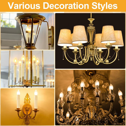20 Set E12 Length Adjustable Bulb Socket Chandelier with Cardboard Insulator and 4" Wax Dripping Plastic Candle Cover Sleeve, Lamp Repair Kit for Base(Cream) Cream -.