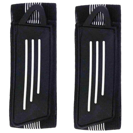 8 Pack Elastic Bike Bicycle Ankle Leg Riding Puttee Cycling Safety Bind Pant Bands Clip Strap Belt Fully Adjustable Cycling, Jogging, Camping (Black).