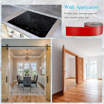 10 Ft Vinyl Floor Transition Strip 3 Wide Flat Self Adhesive Cover Strips Threshold Flooring Gap Trim Laminate for and Doorway, Wood Grain Design (Grey) -.