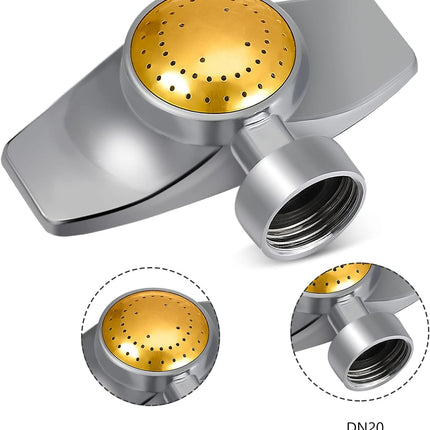3 Pieces Metal Spot Sprinkler Circle Pattern 3/4 Inch Internal Thread Adjustable 360 Degree Square for Small Area Yard Lawn Garden Watering -.