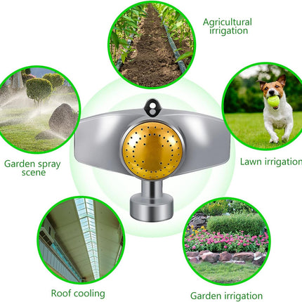 3 Pieces Metal Spot Sprinkler Circle Pattern 3/4 Inch Internal Thread Adjustable 360 Degree Square for Small Area Yard Lawn Garden Watering -.