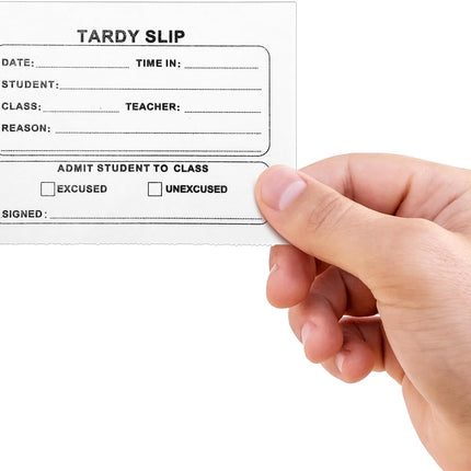 800 Pcs Tardy Slip Book with Carbonless Duplicates 3.5 x 4.3 Inch Slips Per Form Register Copy Notebook for Student Late Arrivals Easy Removal Fold and Tear(White Red) White Red -.