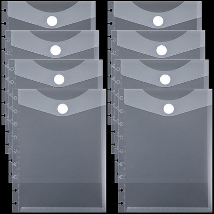 8 Pcs 7 x 9.25 Inches 9 Disc Medium Size discbound Pocket dividers Envelope Binder Planner Accessories Dividers Inserts Discbound Notebook Supplies for Office School Work Organizer -.
