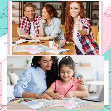 8 Pcs 7 x 9.25 Inches 9 Disc Medium Size discbound Pocket dividers Envelope Binder Planner Accessories Dividers Inserts Discbound Notebook Supplies for Office School Work Organizer -.