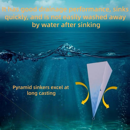 Fishing Weights Pyramid Sinkers Kit Bullet for Ocean Saltwater Surf Gear Tackle 1oz 2oz 3oz.