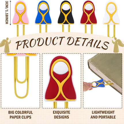 30 Pcs Jesus Paper Clips Christian Bookmarks for Kids Cross Paperclip Bible Cute Virgin Mary Gift Religious Bookmark Sunday School Study Supplies Easter Mother Church Party Favor -.