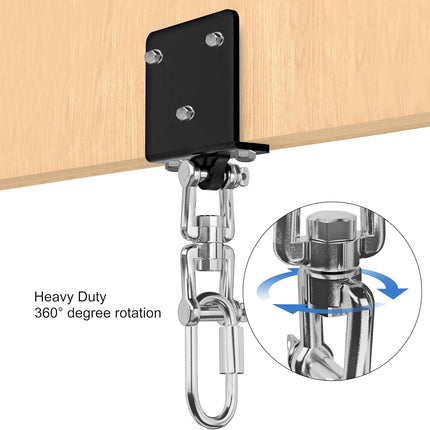 Heavy Bag Hanger for Beam Mount 360° Rotation Boxing Ceiling I-Beam Punching Hooks Fit Hanging Bags and Swings (700 LB Capacity) -.