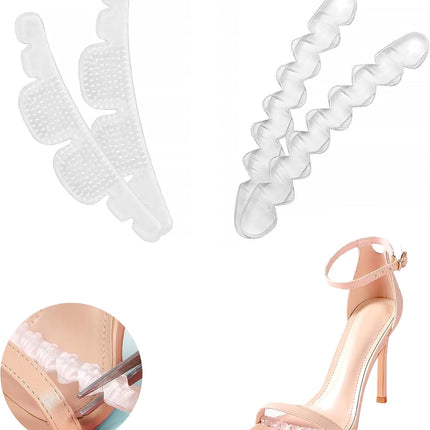 Invisible Anti-Slip Heel Foot Cushion Pads Stickers,Non-Slip Forefoot Strips Sticker Adjustable & Self-Adhesive Women Sandals high Heels Stickers (2 Pairs) -.
